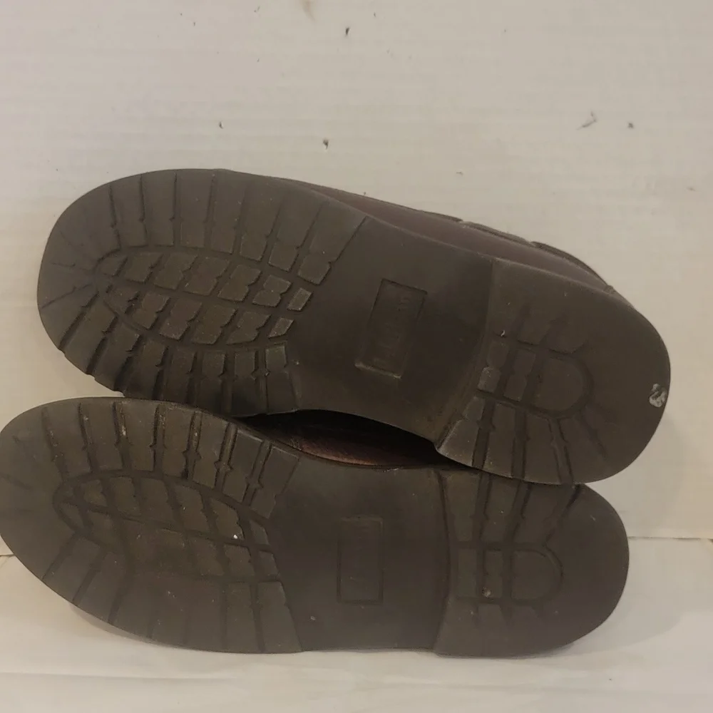 MEN'S L.L. BEAN BROWN LEATHER BOAT SHOES (sz 9-1/2 EE)